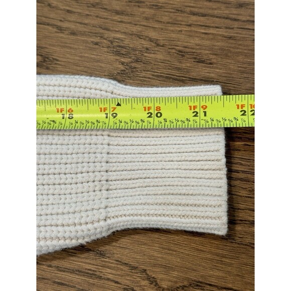 Alexander Wang Open Back Heavy Knit Sweater Women’s Size M Ivory Gold Rings - Picture 7 of 10